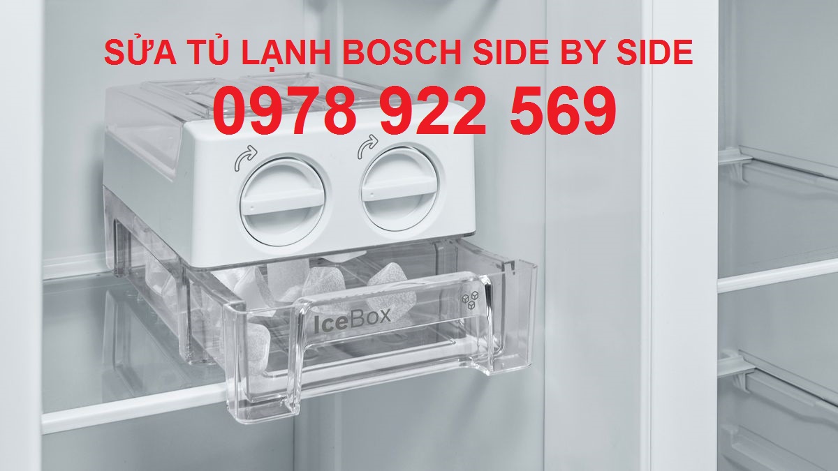 Cách lấy đá tự động tủ lạnh Bosch side by side