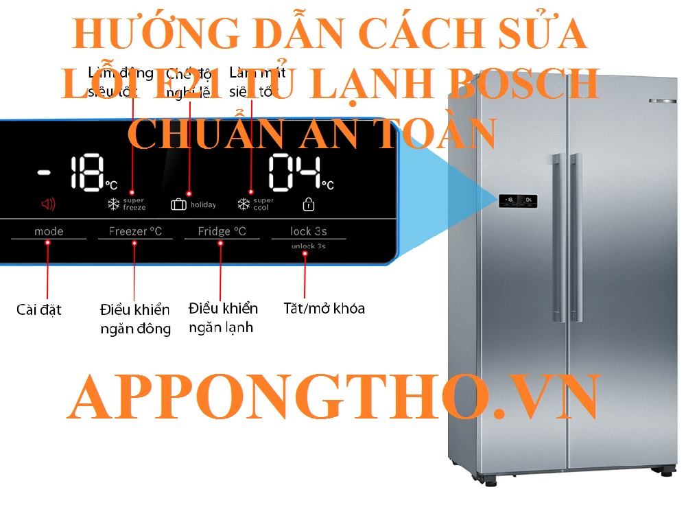 Làm gì để sửa lỗi E21 tủ lạnh Bosch hiệu quả?