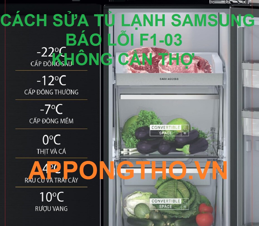 Sửa tủ lạnh Samsung lỗi F1-03 ở đâu tốt nhất tại Hà Nội?
